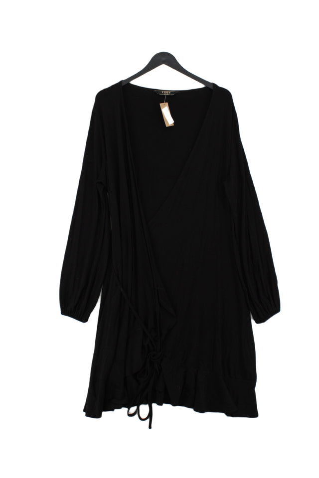 Lipsy Women's Midi Dress M Black Viscose with Elastane