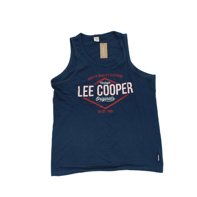 Lee Cooper Men's T-Shirt M Blue 100% Cotton