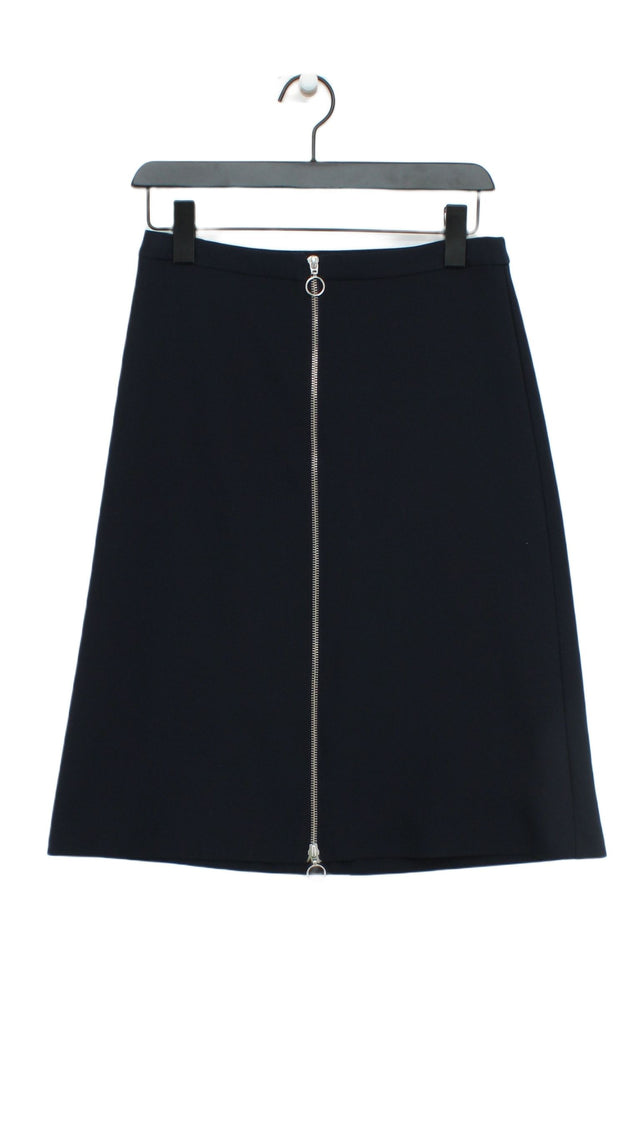 MNG Women's Midi Skirt UK 8 Blue Polyester with Elastane, Viscose