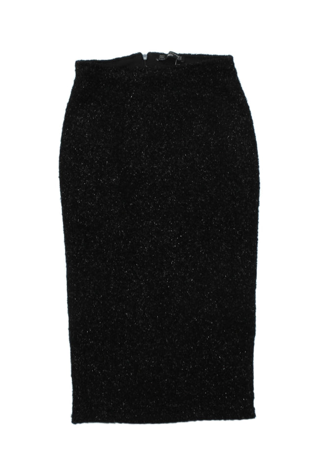 Bershka Women's Midi Skirt XS Black 100% Polyester