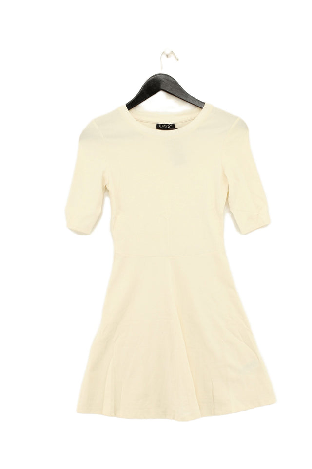 Topshop Women's Maxi Dress UK 8 Cream Cotton with Other