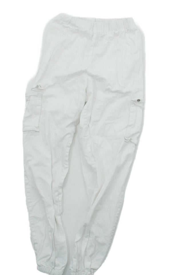 Pretty Little Thing Women's Trousers UK 10 White 100% Cotton