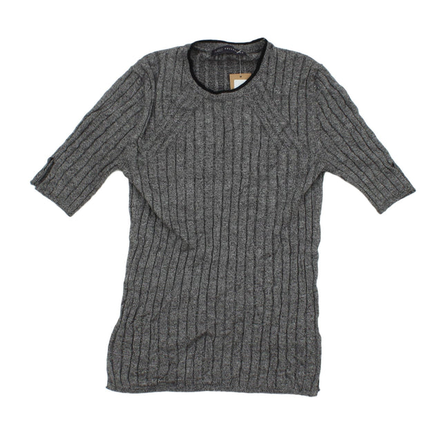 M&S Women's Top UK 8 Grey Viscose with Other