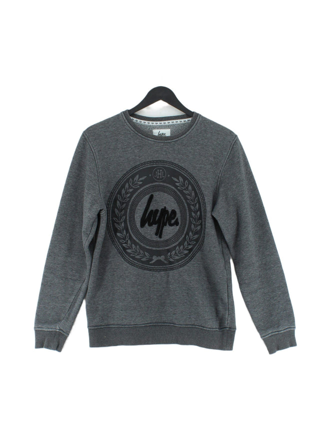 Hype Women's Jumper XS Grey Cotton with Polyester