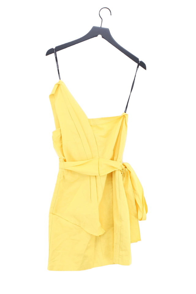 Warehouse Women's Mini Dress UK 10 Yellow 100% Other