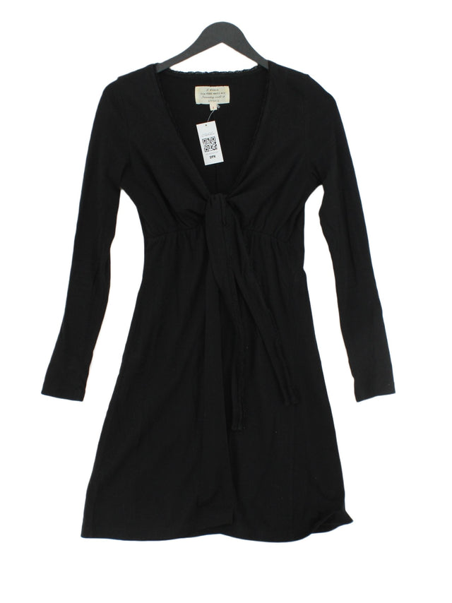 Avoca Women's Midi Dress UK 8 Black 100% Cotton