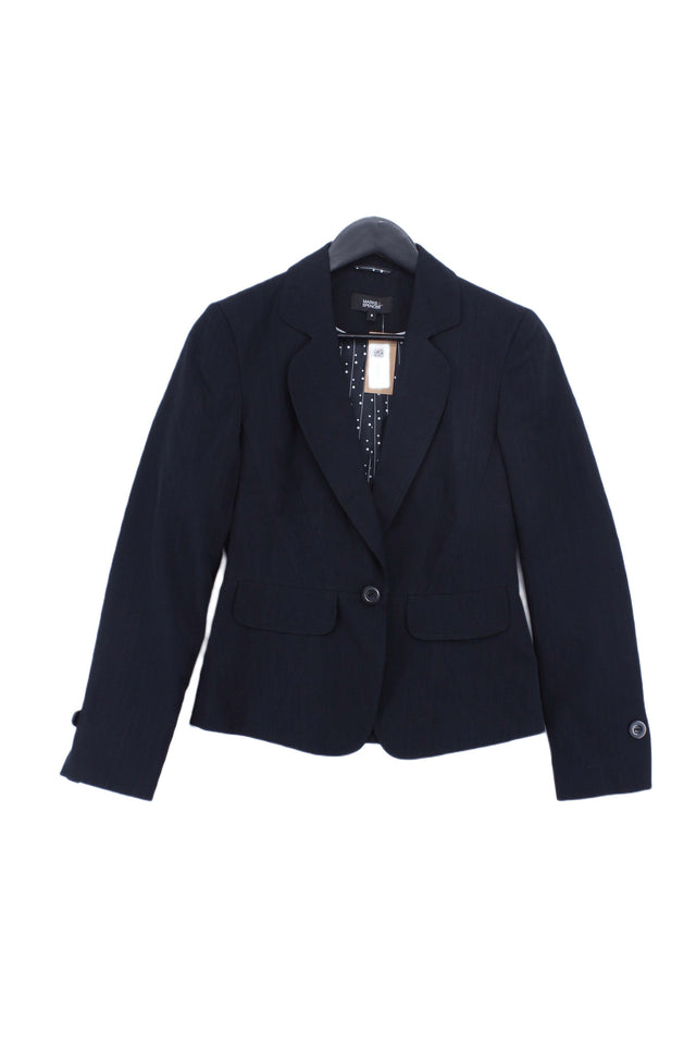 Marks & Spencer Women's Blazer UK 8 Blue 100% Polyester