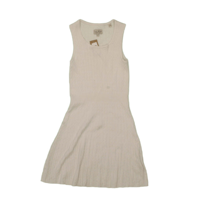Jack Wills Women's Mini Dress UK 8 White 100% Viscose