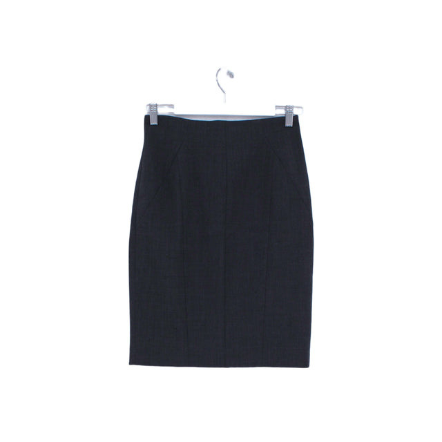 Anne Klein Women's Midi Skirt XS Grey 100% Polyester