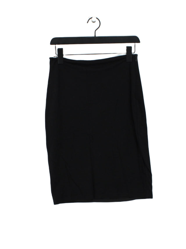 Mango Women's Mini Skirt M Black Viscose with Elastane, Polyamide