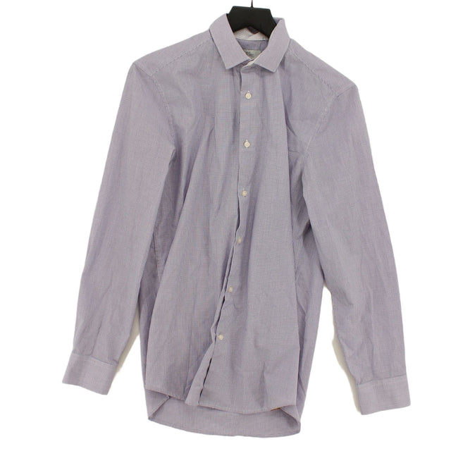 Next Men's T-Shirt M Purple 100% Cotton
