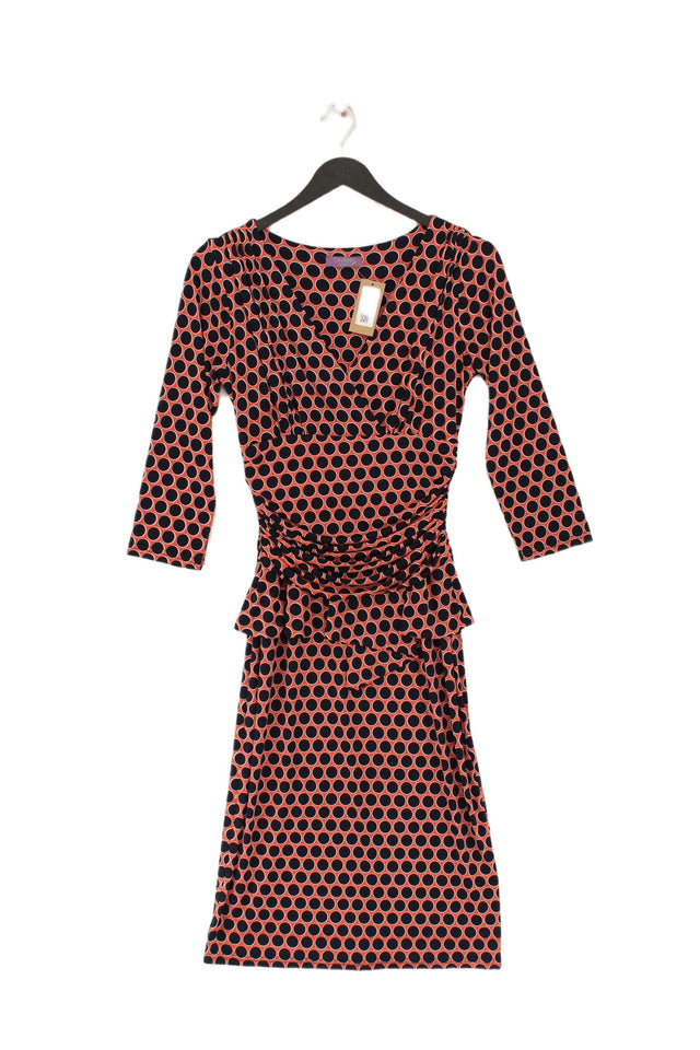 Onjenu Womens Midi Dress 8 Orange Blend - Polyester, Silk, Elastane