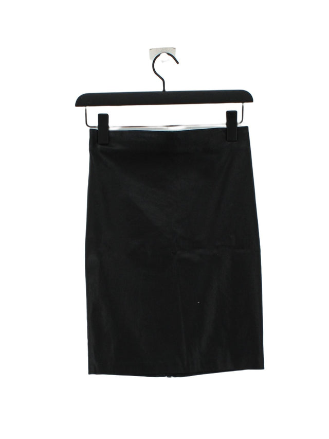 AllSaints Women's Mini Skirt UK 8 Black Cotton with Elastane, Polyester