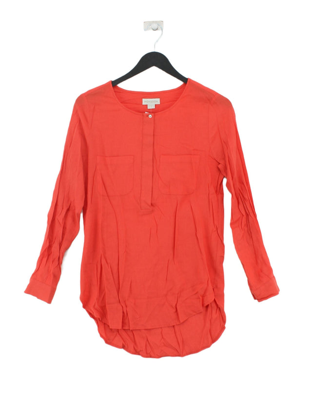 Monsoon Women's Blouse UK 8 Red Viscose with Polyester