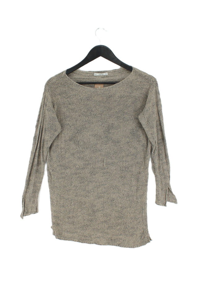 Zara Women's Jumper S Tan 100% Viscose