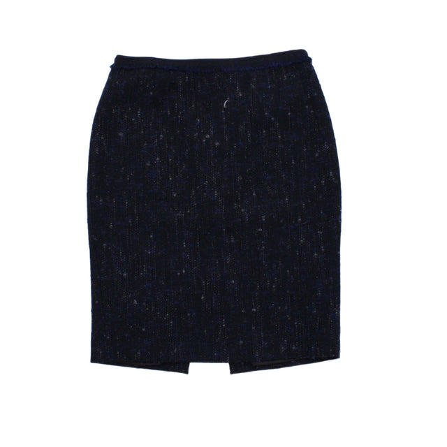 Elie Tahari Women's Mini Skirt UK 8 Black Wool with Other