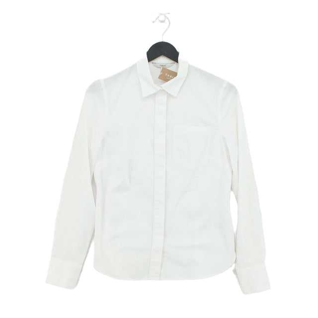 Next Women's T-Shirt UK 8 Cream Cotton with Polyester, Elastane