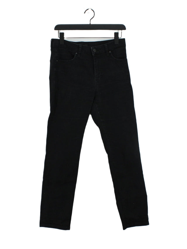 Uniqlo Women's Jeans W 33 in Black Cotton with Elastane, Polyester