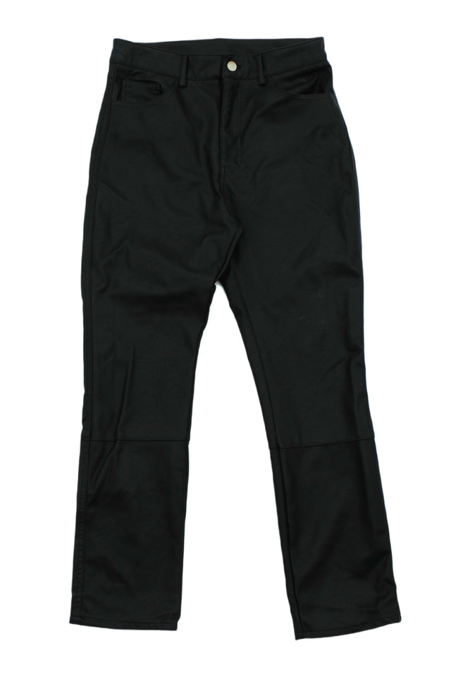 H&M Women's Trousers UK 10 Black Other with Polyester