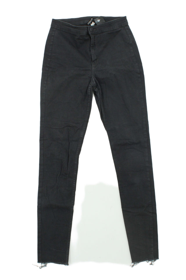 H&M Women's Jeans UK 8 Black Cotton with Elastane