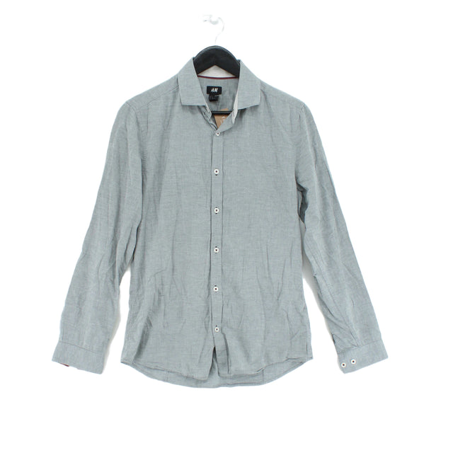 H&M Men's T-Shirt S Grey 100% Cotton