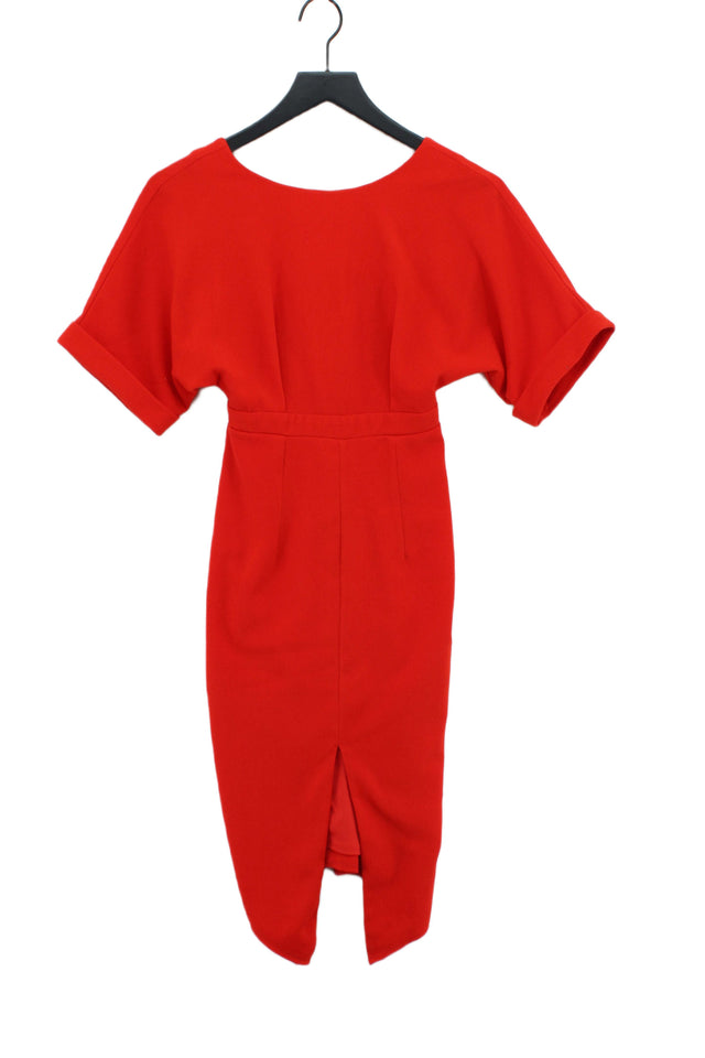 Asos Women's Midi Dress UK 2 Red 100% Other