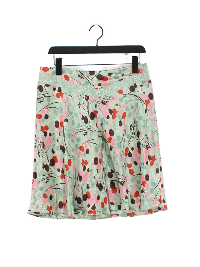 Laundry By Shelli Segal Women's Mini Skirt UK 8 Multi Silk with Polyester