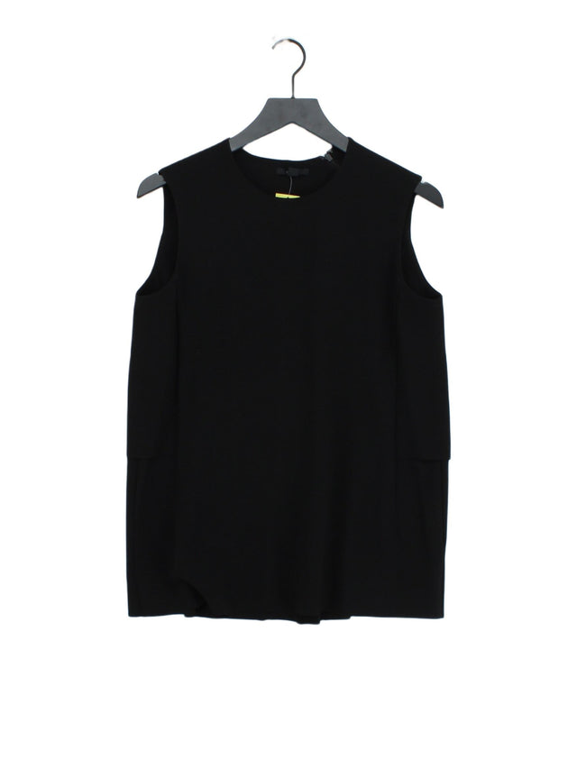 COS Women's Midi Dress UK 10 Black Polyester with Elastane