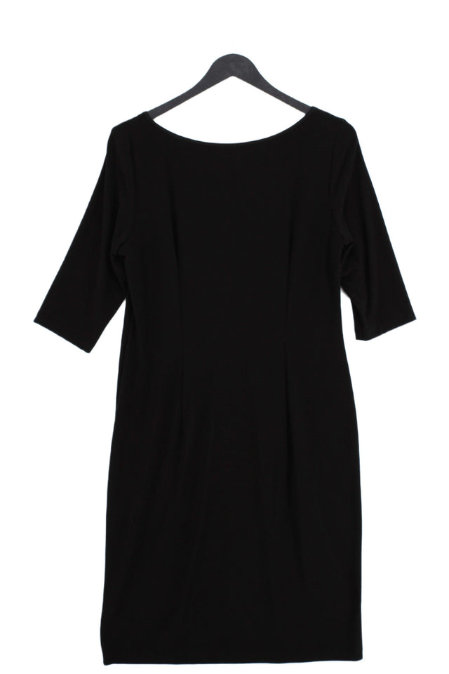 New Leona Edmiston Women's Mini Dress UK 2 Black Viscose with Polyester, Nylon