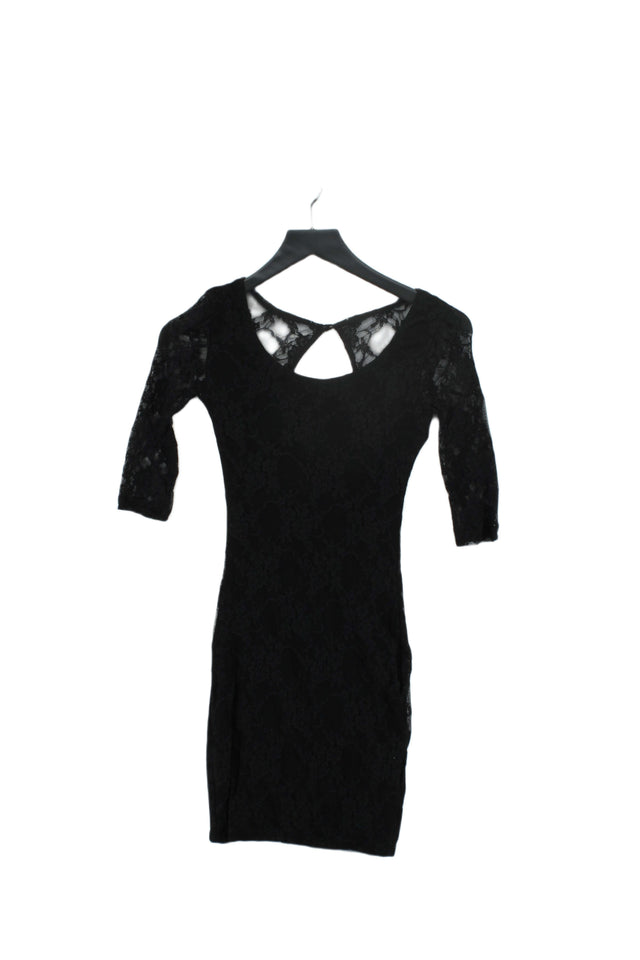 Asos Petite Women's Mini Dress UK 4 Black Viscose with Elastane, Nylon