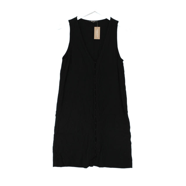 Madewell Women's Midi Dress S Black 100% Viscose