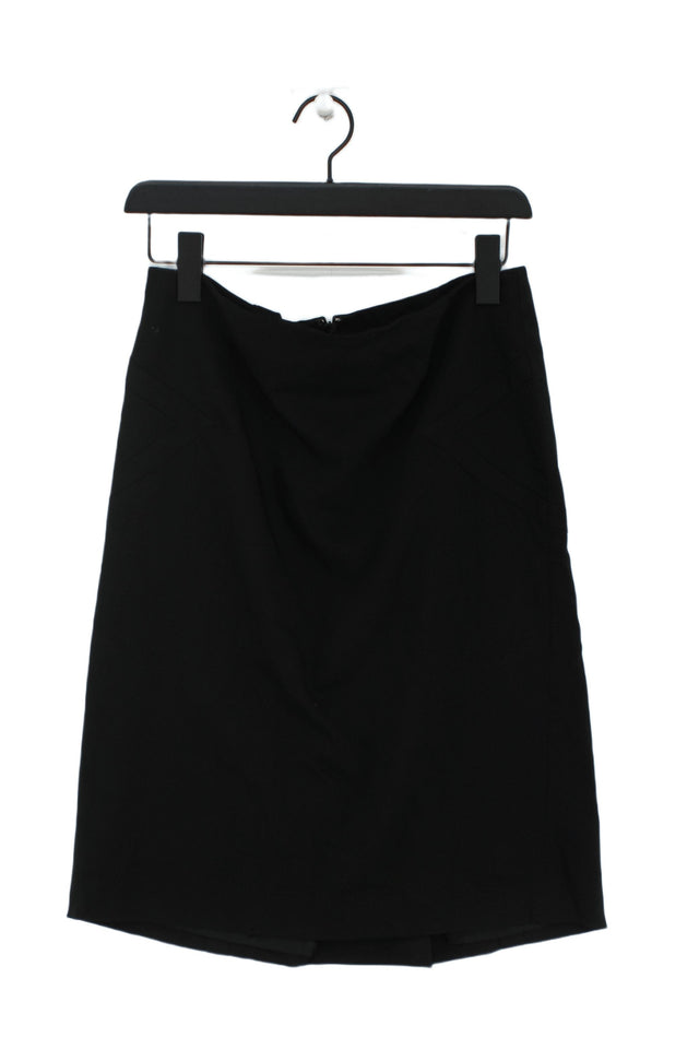 Club Monaco Women's Midi Skirt Uk 6 Black 100% Other