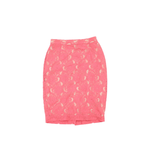 H&M Women's Mini Skirt UK 4 Pink Cotton with Polyester, Other