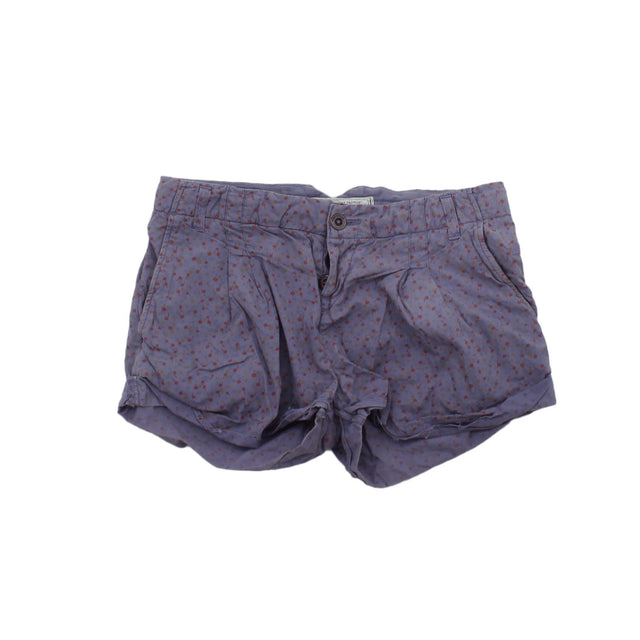 Aubin & Wills Women's Shorts UK 8 Purple 100% Cotton