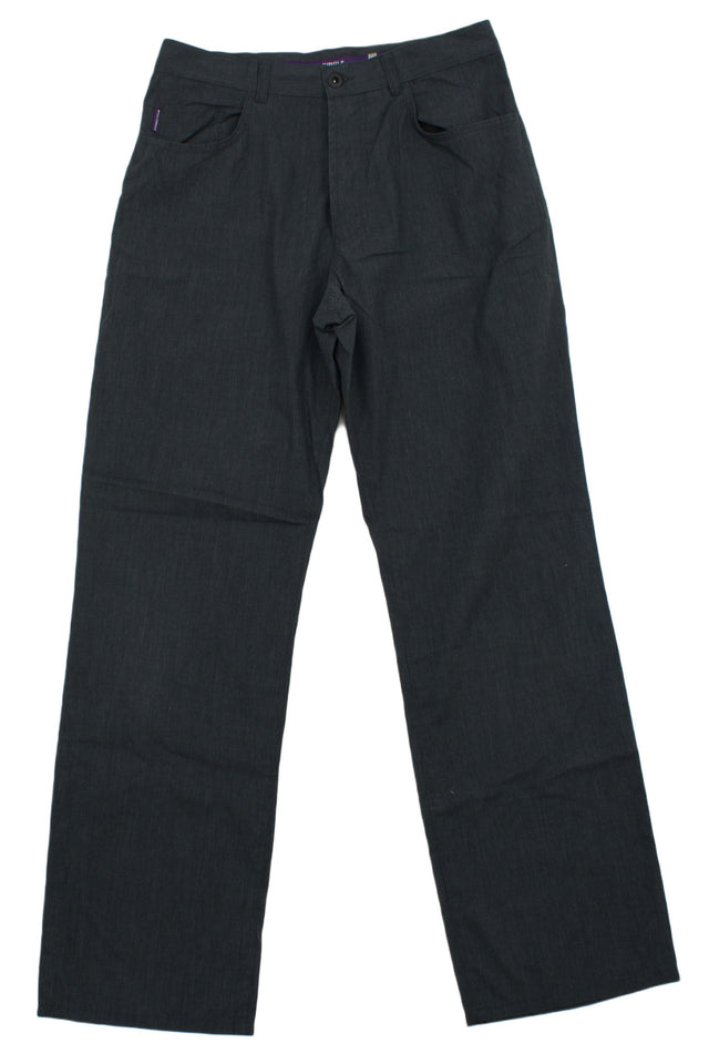 Full Circle Women's Trousers W 32 in Grey Cotton with Polyester