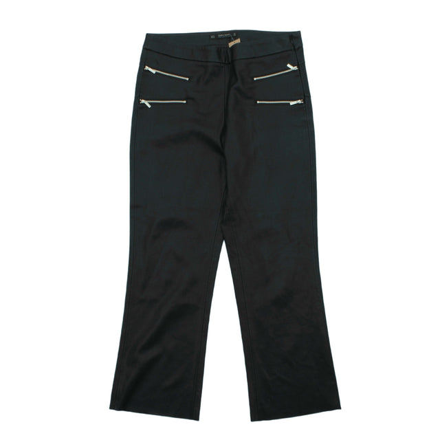 Zara Basic Women's Trousers M Black 100% Polyester