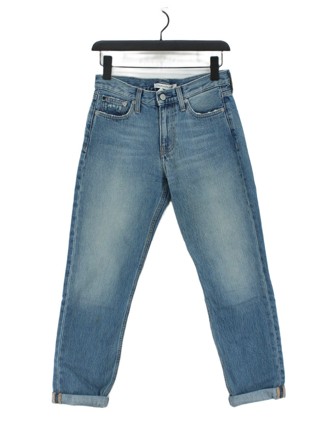 Calvin Klein Women's Trousers W 24 in; L 32 in Blue 100% Cotton