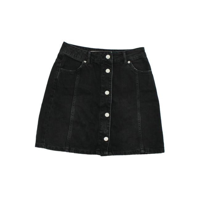 Topshop Women's Mini Skirt UK 10 Black 100% Cotton