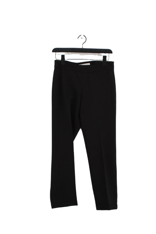 French Connection Women's Trousers UK 8 Black Polyester with Viscose