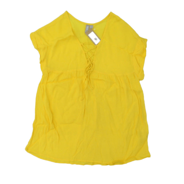 Ego And Greed For Asos Women's Top UK 6 Yellow 100% Viscose