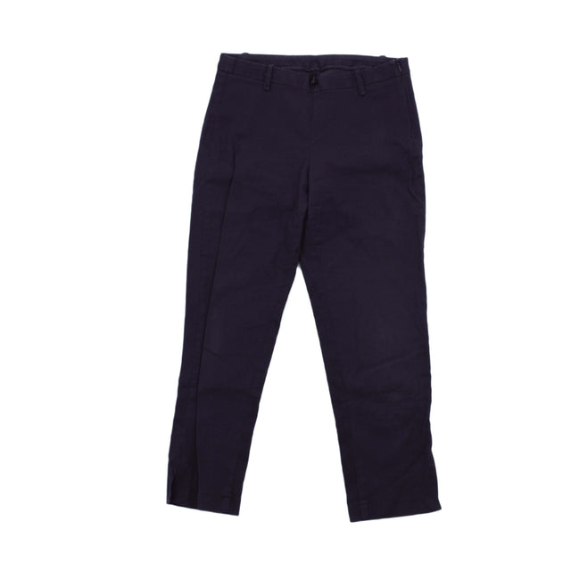 Stile Benetton Women's Trousers UK 6 Purple 100% Cotton