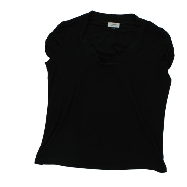 Tahari Women's Top L Black Polyester with Other