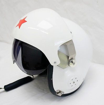 Air Force Motorcycle Helmet, with Dual Visors, Clear or Black, One siz