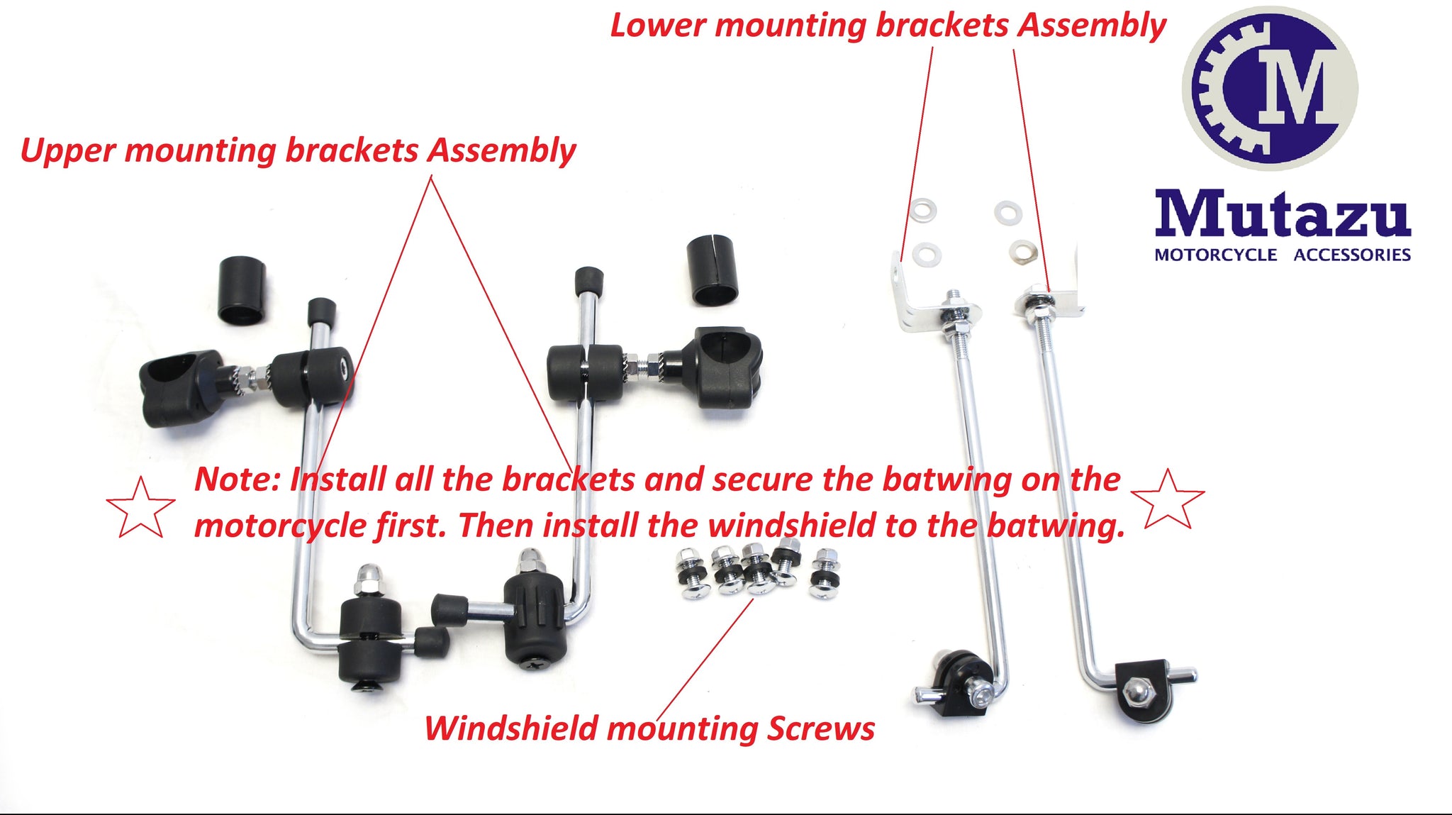 motorcycle windshield brackets