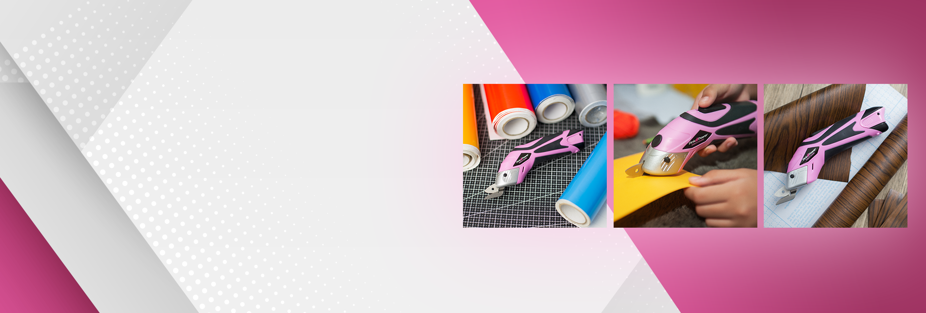 Pink Power Electric Fabric Scissors Box Cutter for Nigeria