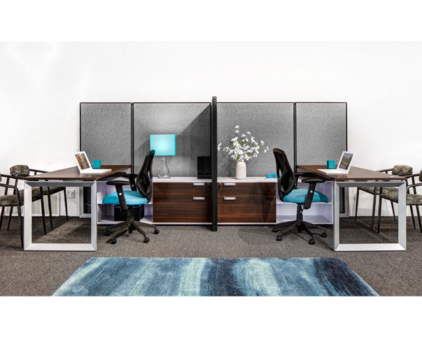 2 Person Steelcase Side-by-Side Workstations with Storage – Online Office  Furniture