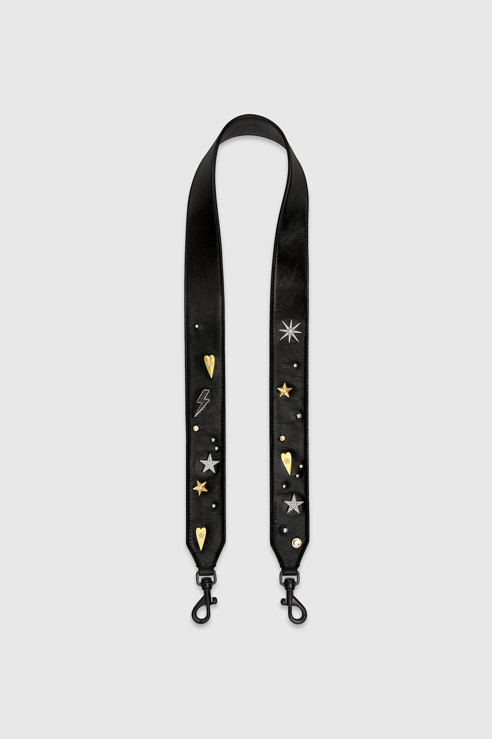 Shop Rebecca Minkoff Celestial Studded Shoulder Strap In Black