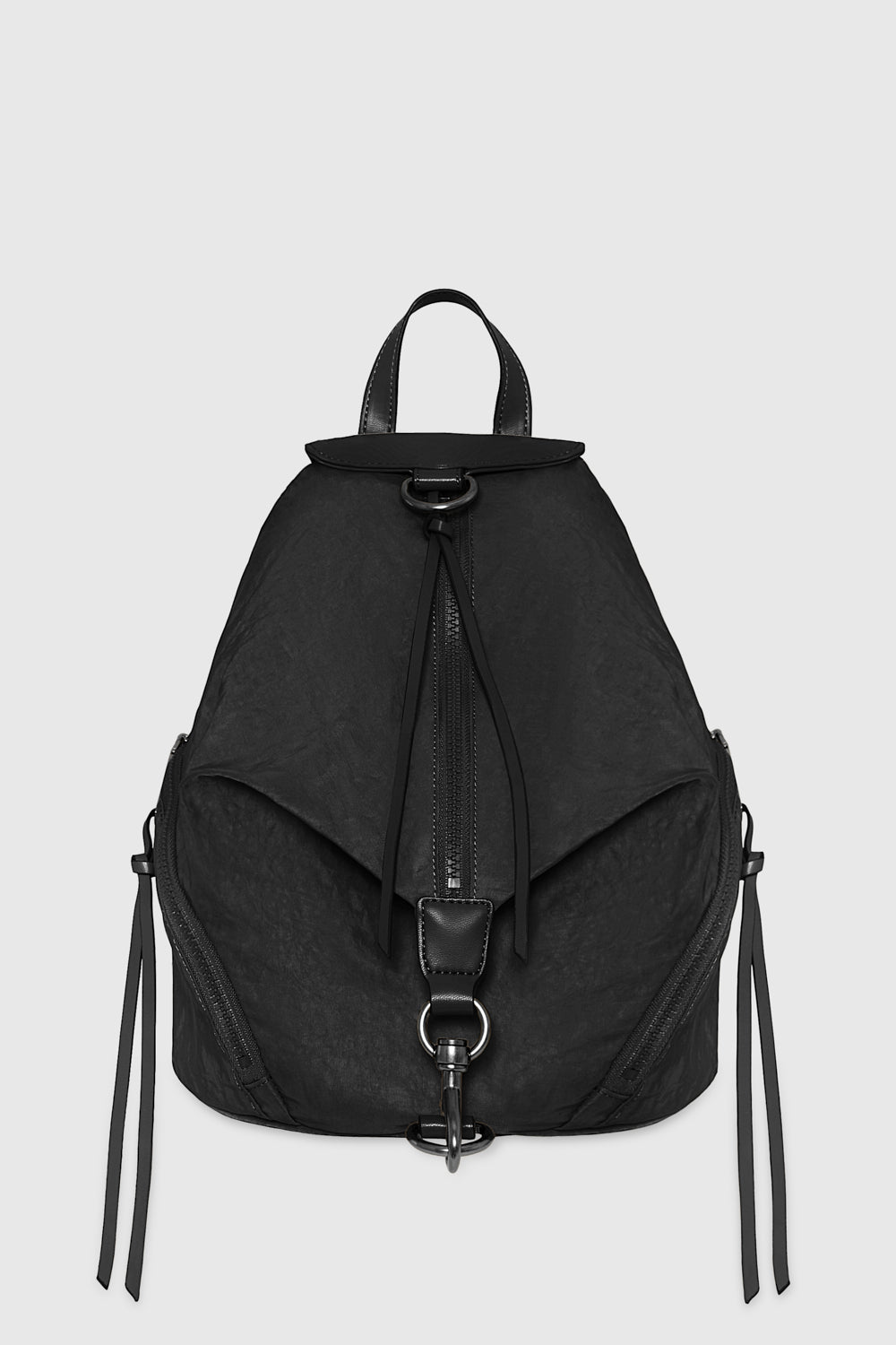 Shop Rebecca Minkoff Julian Washed Nylon Backpack Bag In Deep Slate