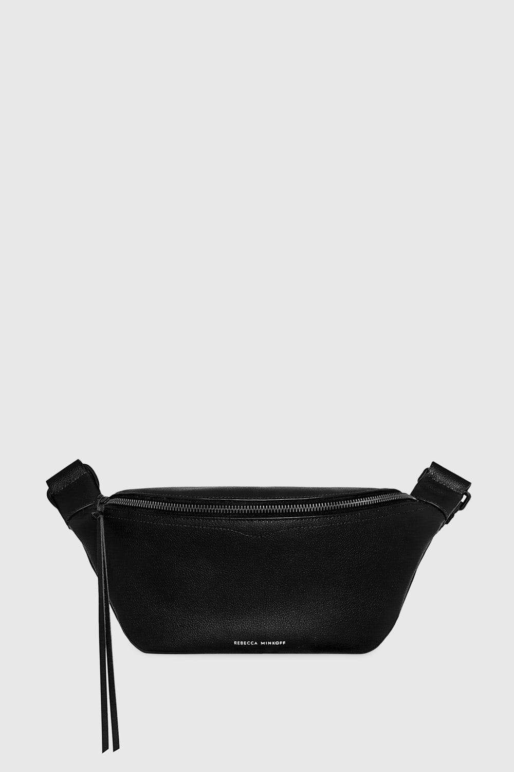 Shop Rebecca Minkoff Bree Belt Bag With Webbing Strap In Black