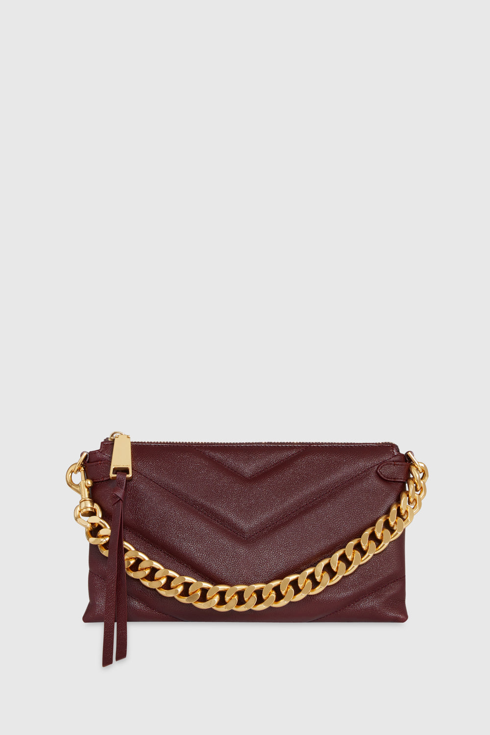 Shop Rebecca Minkoff Edie Maxi Medium Crossbody Bag In Garnet/antique Brass